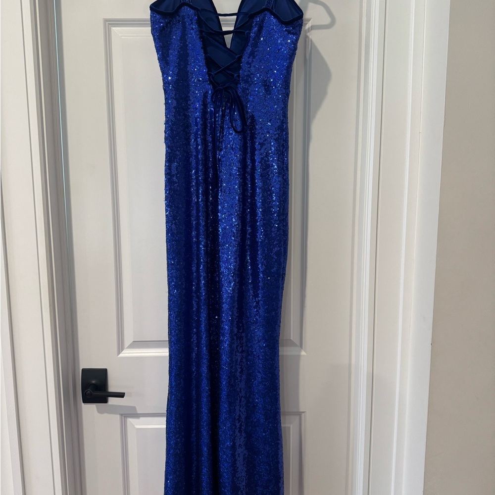 Blue Sparkly Prom Dress - Picture 4 of 6